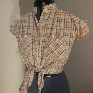 Vintage Plaid Top